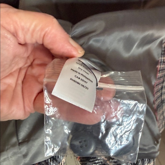 Talbots Plaid Blazer - Black, White, Red - Picture 6 of 7